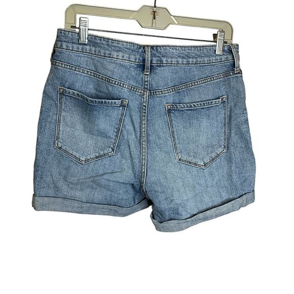 Old Navy Women's Shorts Size 10 High Rise Button Front Light Wash Denim Cuffs - Picture 4 of 6